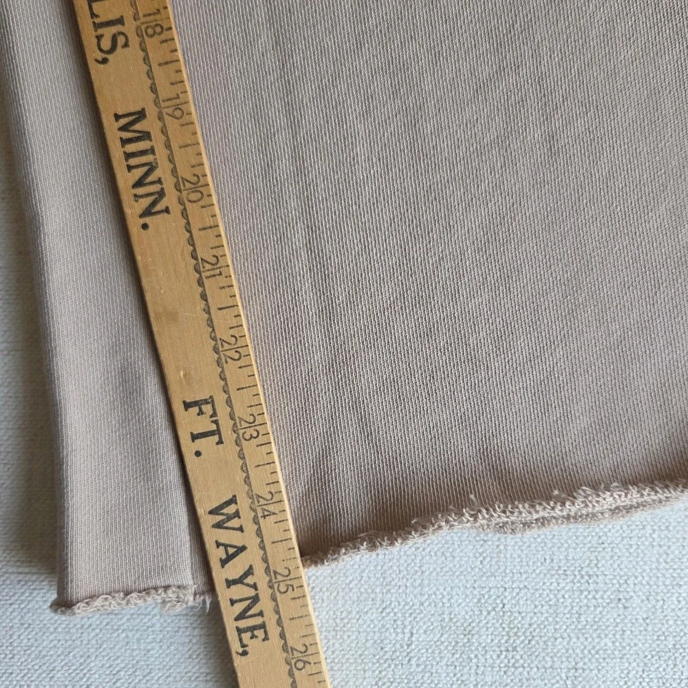 Eileen Fisher Tan Organic Cotton French Terry Wide Leg Pants Cropped Medium NEW